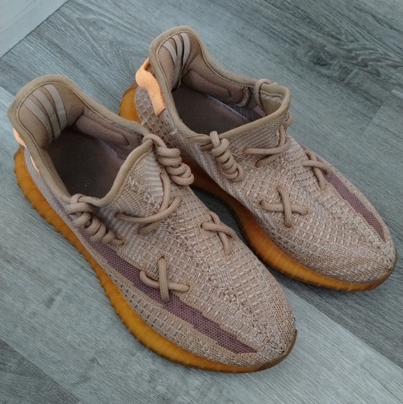 Adidas Yeezy Boost 350 V2 Sneakers - Tan and Orange - Picture 1 of 13